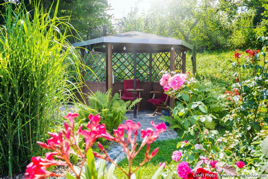 Kiosque jardin, kiosque en bois pour jardin